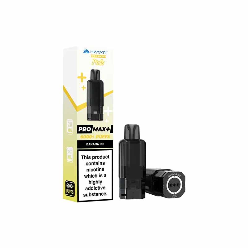 Hayati Pro Max 6K Prefilled Replacement Pod, Banana Ice Flavour