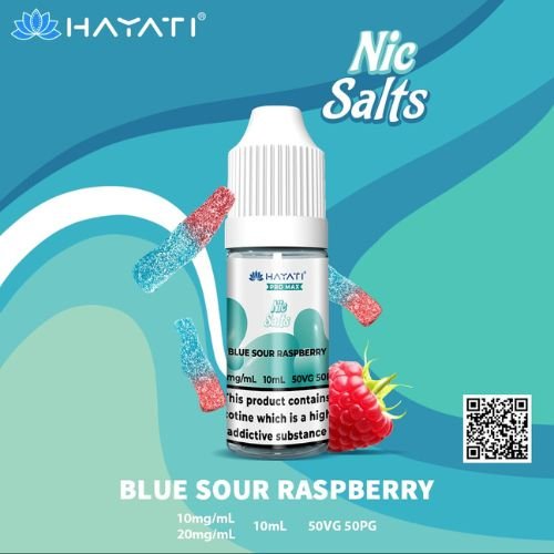Hayati Pro Max Nic Salt 10ml - Box of 10 Available In Blue Sour Rapberry Flavour