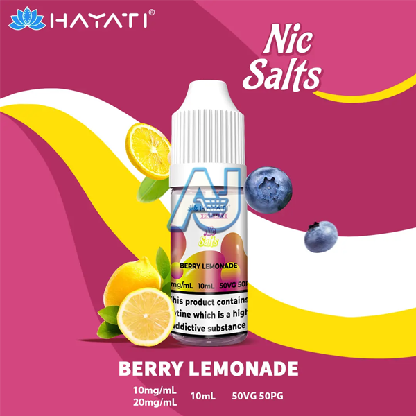 Hayati Pro Max Nic Salts Box of 10, Berry Lemonade Flavour