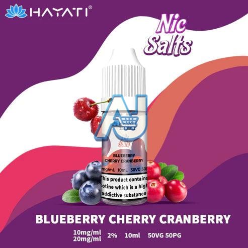 Hayati Pro Max Nic Salts Box of 10, Blueberry Cherry Cranberry Flavour
