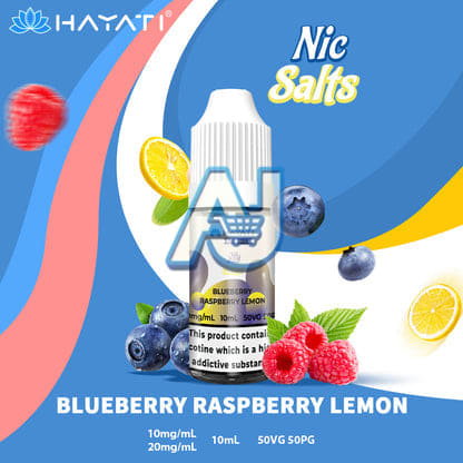 Hayati Pro Max Nic Salts Box of 10, Blueberry Raspberry Lemon Flavour