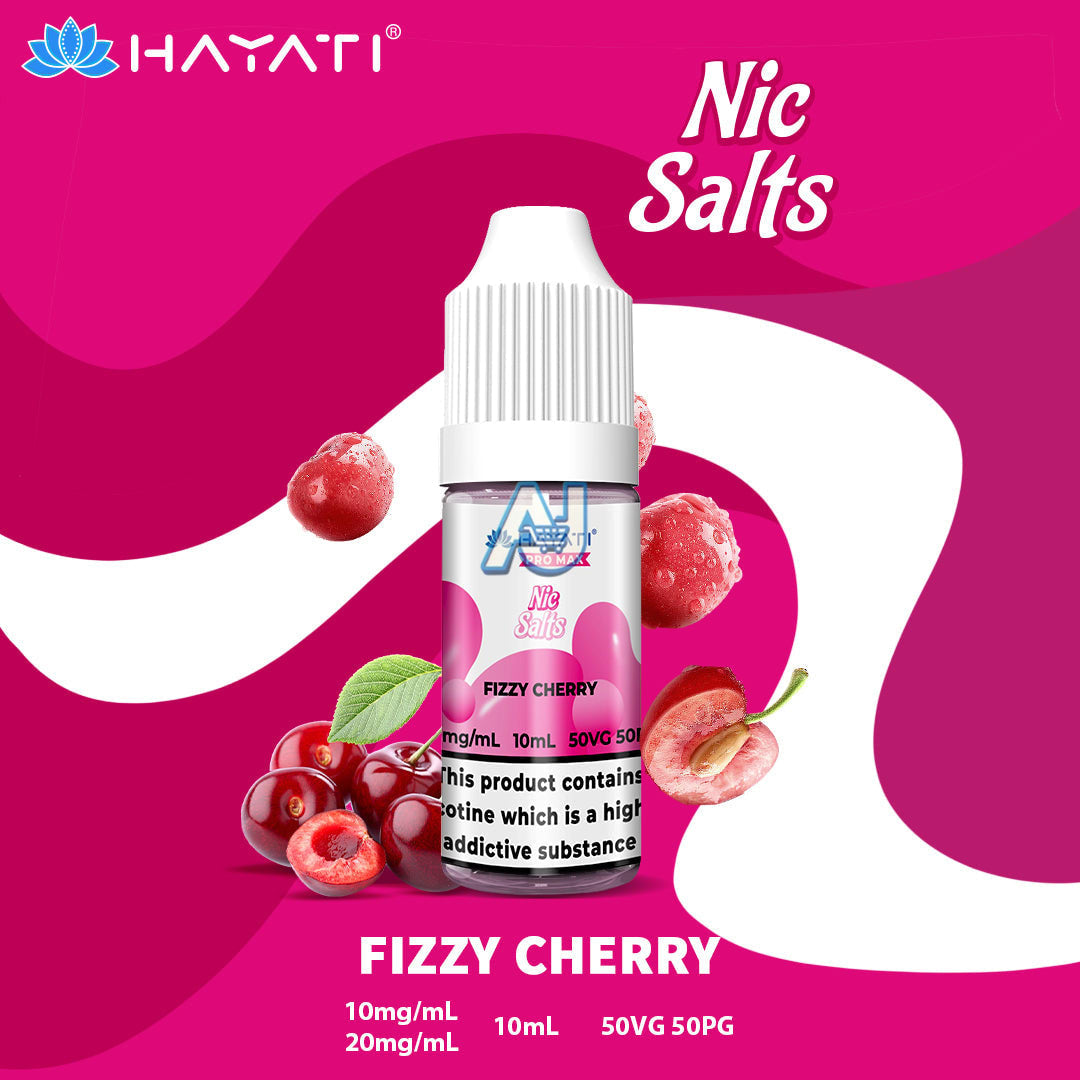 Hayati Pro Max Nic Salts Box of 10, Fizzy Cherry Flavour