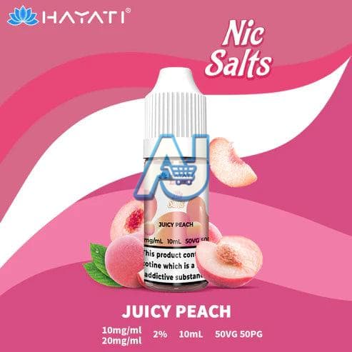 Hayati Pro Max Nic Salts Box of 10, Juicy Peach Flavour