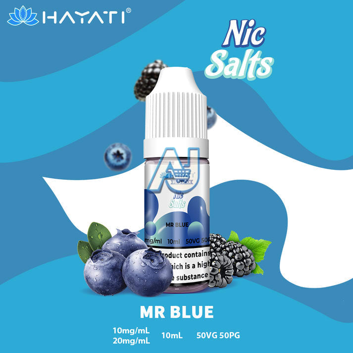 Hayati Pro Max Nic Salts Box of 10, Mr Blue Flavour