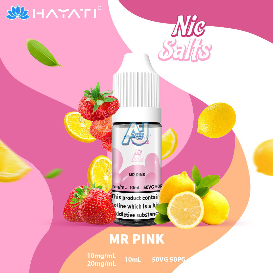 Hayati Pro Max Nic Salts Box of 10, Mr Pink Flavour
