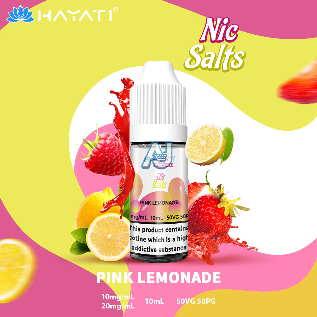 Hayati Pro Max Nic Salts Box of 10, Pink Lemonade Flavour