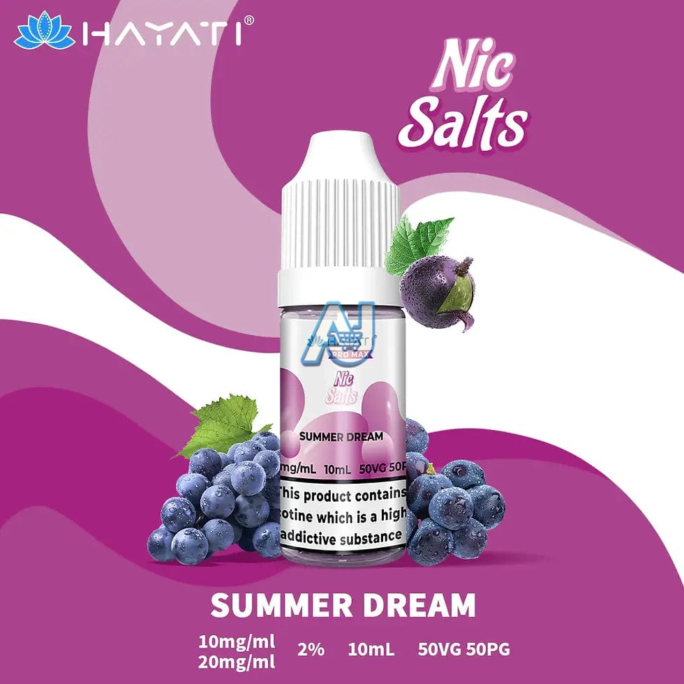 Hayati Pro Max Nic Salts Box of 10, Summer Dream Flavour