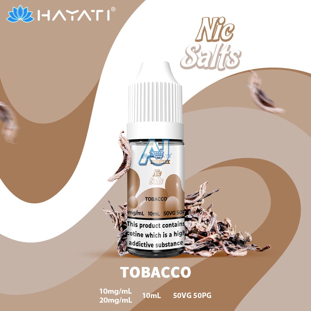 Hayati Pro Max Nic Salts Box of 10, Tobacco Flavour