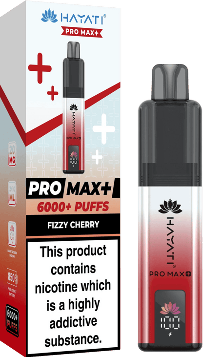 Hayati Pro Max Plus 6000 Puff Prefilled Pod Kit Box of 5, Fizzy Cherry Flavour