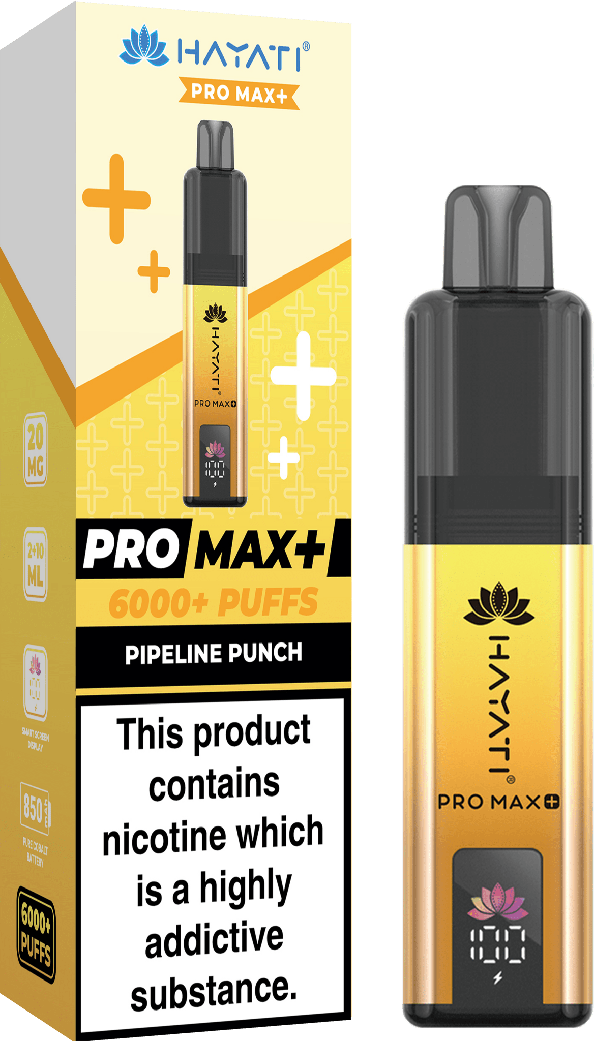 Hayati Pro Max Plus 6000 Puff Prefilled Pod Kit Box of 5, Pipeline Punch Flavour