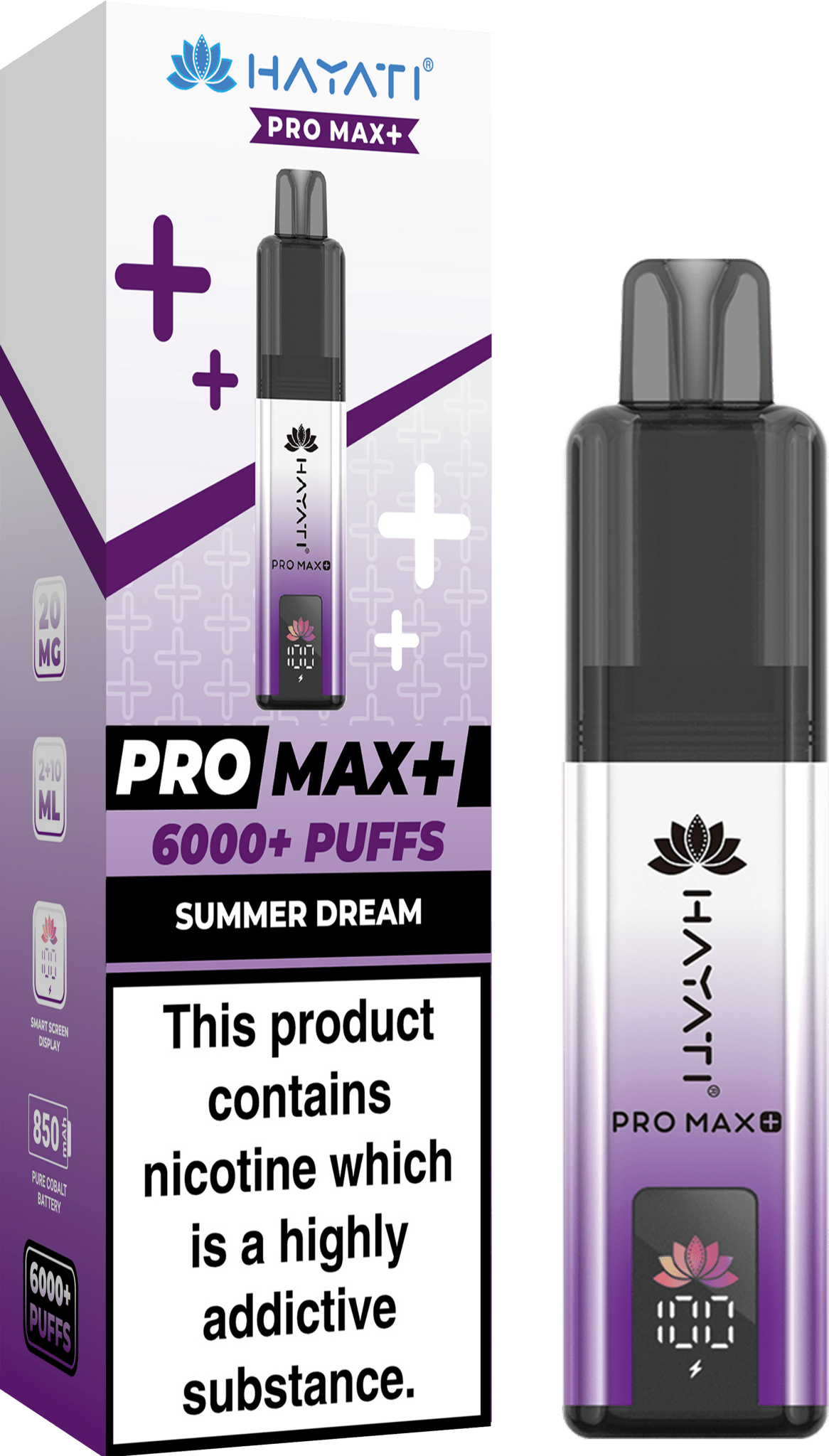 Hayati Pro Max Plus 6000 Puff Prefilled Pod Kit Box of 5, Summer Dream Flavour