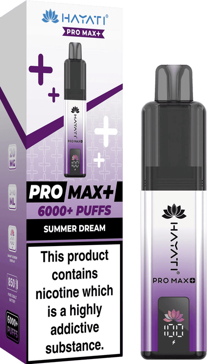 Hayati Pro Max Plus 6000 Puff Prefilled Pod Kit Box of 5, Summer Dream Flavour
