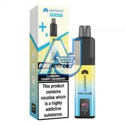Hayati Pro Max Plus 6000 Puffs Pod Vape Kit, Blueberry Cherry Cranberry Flavor