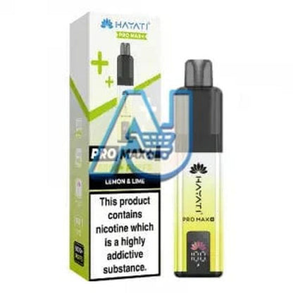 Hayati Pro Max Plus 6000 Puffs Pod Vape Kit, Lemon Lime Flavor