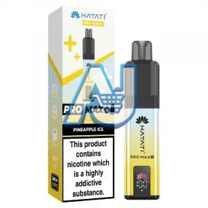 Hayati Pro Max Plus 6000 Puffs Pod Vape Kit, Pineapple Ice Flavor