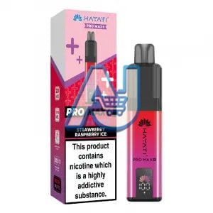 Hayati Pro Max Plus 6000 Puffs Pod Vape Kit, Strawberry Raspberry Ice Flavor