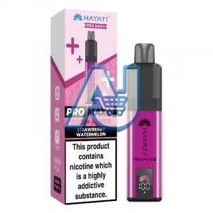 Hayati Pro Max Plus 6000 Puffs Pod Vape Kit, Strawberry Watermelon Flavor