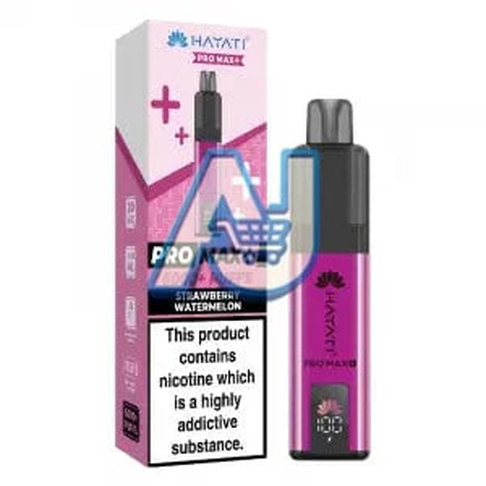 Hayati Pro Max Plus 6000 Puffs Pod Vape Kit, Strawberry Watermelon Flavor