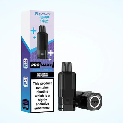 Hayati Pro Max Plus 6000 Puffs Prefilled Pods Box Of 5, Blueberry Raspberry Flavour 