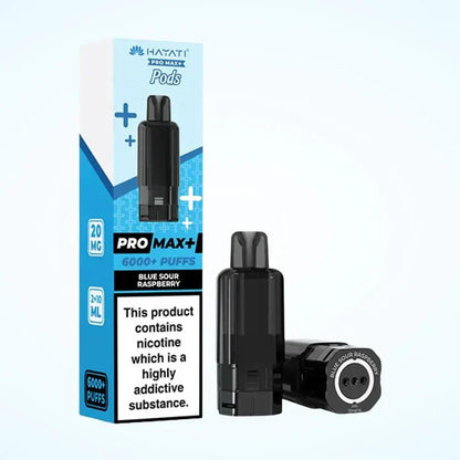 Hayati Pro Max Plus 6000 Puffs Prefilled Pods Box Of 5, Blue Sour Raspberry Flavour 