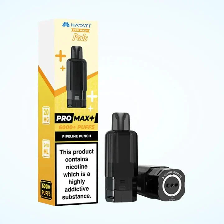 Hayati Pro Max Plus 6000 Puffs Prefilled Pods Box Of 5, Pinelime Punch Flavour 
