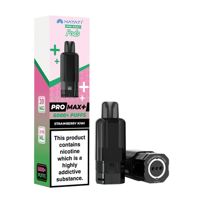 Hayati Pro Max Plus 6000 Puffs Prefilled Pods Box Of 5, Strawberry Kiwi Flavour