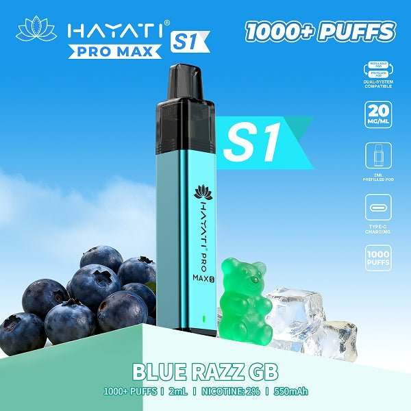 Hayati Pro Max S1 Prefilled Vape Box of 10 - option1