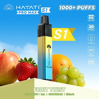 Hayati Pro Max S1 Prefilled Vape Box of 10 - option1