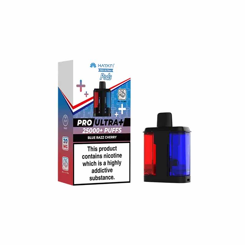 Hayati Pro Ultra 25K Prefilled Replacement Pod, Blue Razz Cherry Flavour