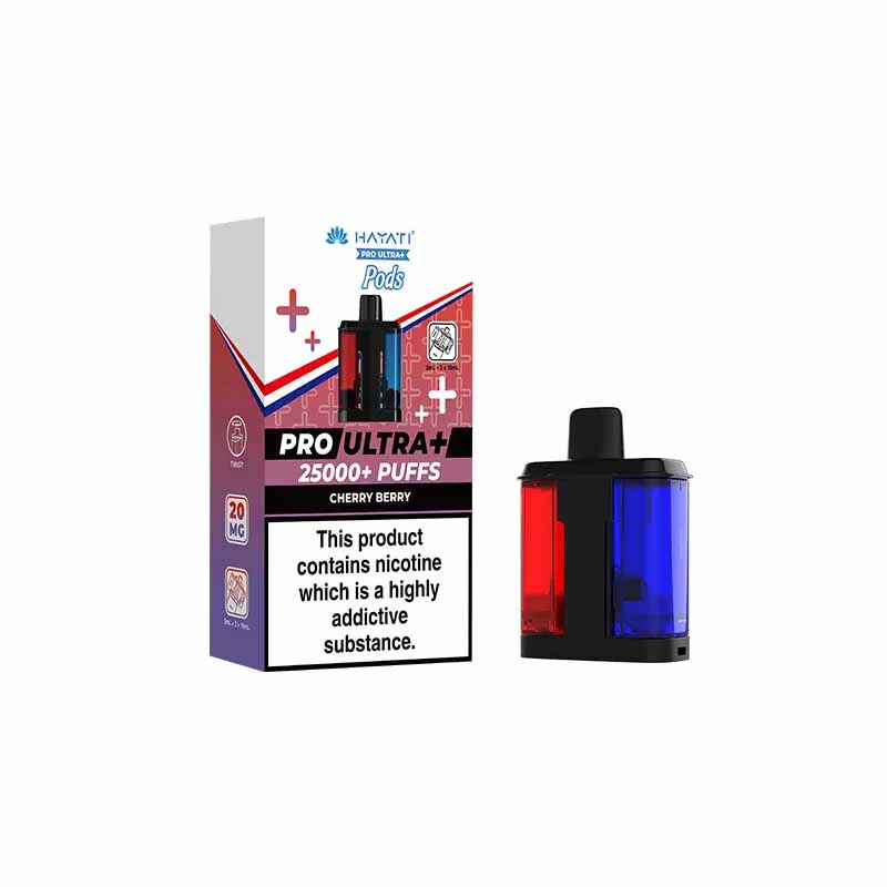 Hayati Pro Ultra 25K Prefilled Replacement Pod, Cherry Berry Flavour