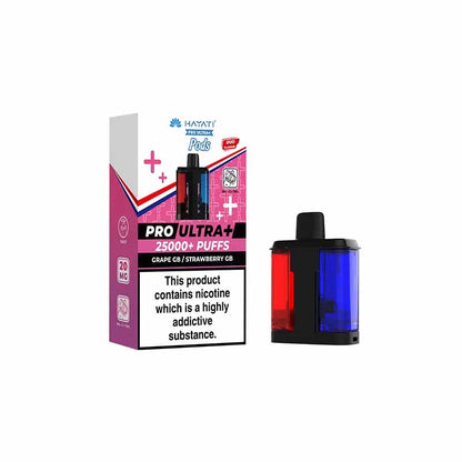 Hayati Pro Ultra 25K Prefilled Replacement Pod, Grape GB, Strawberry GB Flavour