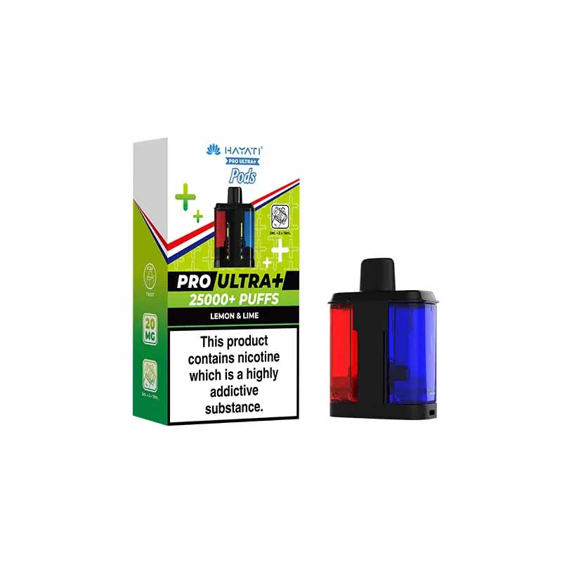 Hayati Pro Ultra 25K Prefilled Replacement Pod, Lemon Lime Flavour