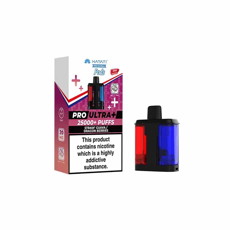 Hayati Pro Ultra 25K Prefilled Replacement Pod, Straw Guava, Dragon Berries Flavour