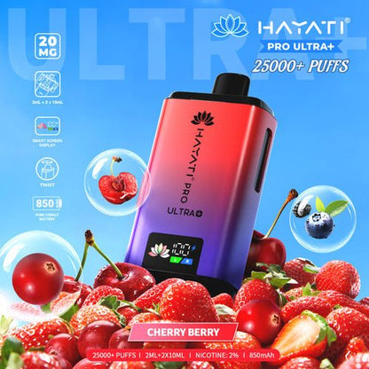 Hayati Pro Ultra Plus 25000 Prefilled Pod Kit Box of 5 - Cherry Berry Flavour at UK Vaper Wholesale