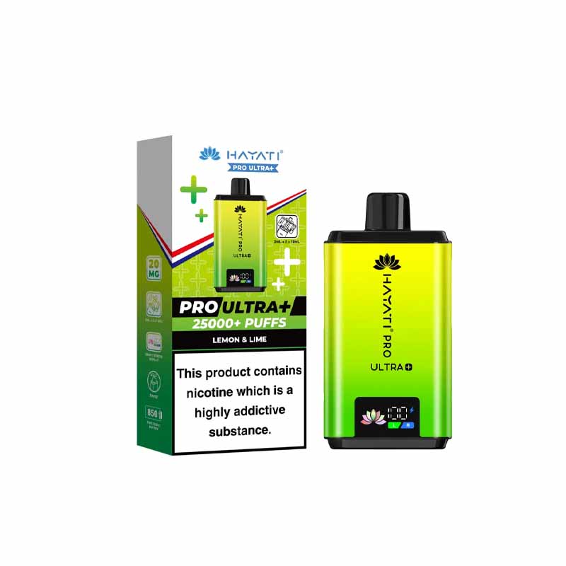 Hayati Pro Ultra Plus 25000 Prefilled Pod Kit, Lemon Lime Flavour
