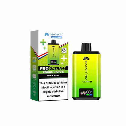 Hayati Pro Ultra Plus 25000 Prefilled Pod Kit, Lemon Lime Flavour