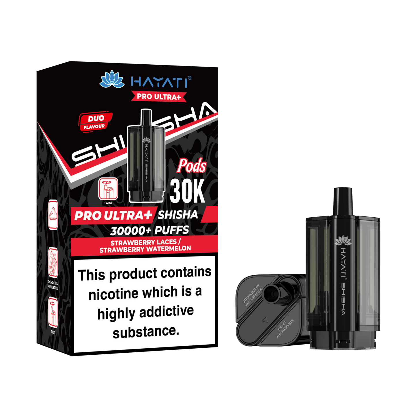 Hayati Pro Ultra Plus Shisha 30k Prefilled Pods Box of 5 - Wholesale Price !