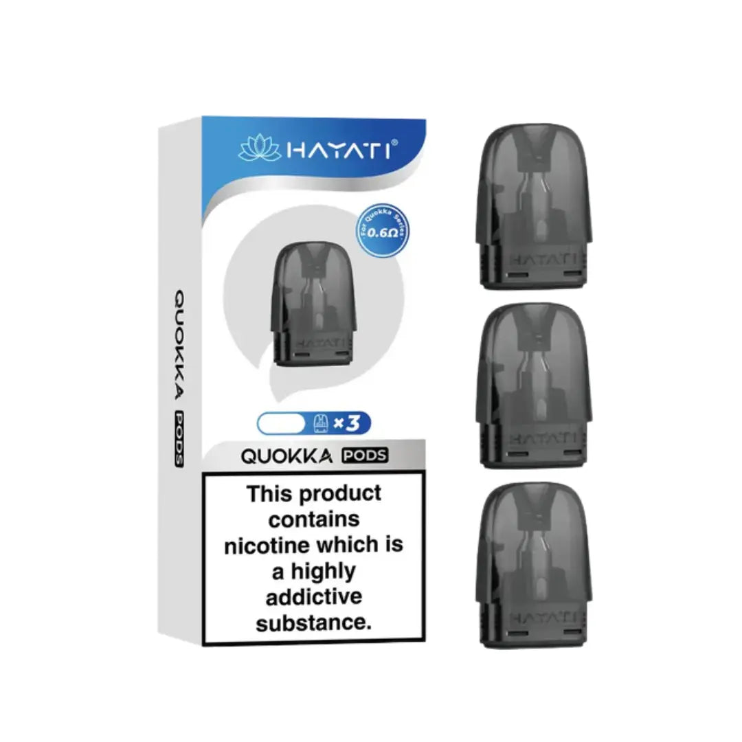 Hayati Quokka Replacement Pods for the Quokka Elite, Pro & Lite Refillable Pod Vape Kits - 0.6OHM XL