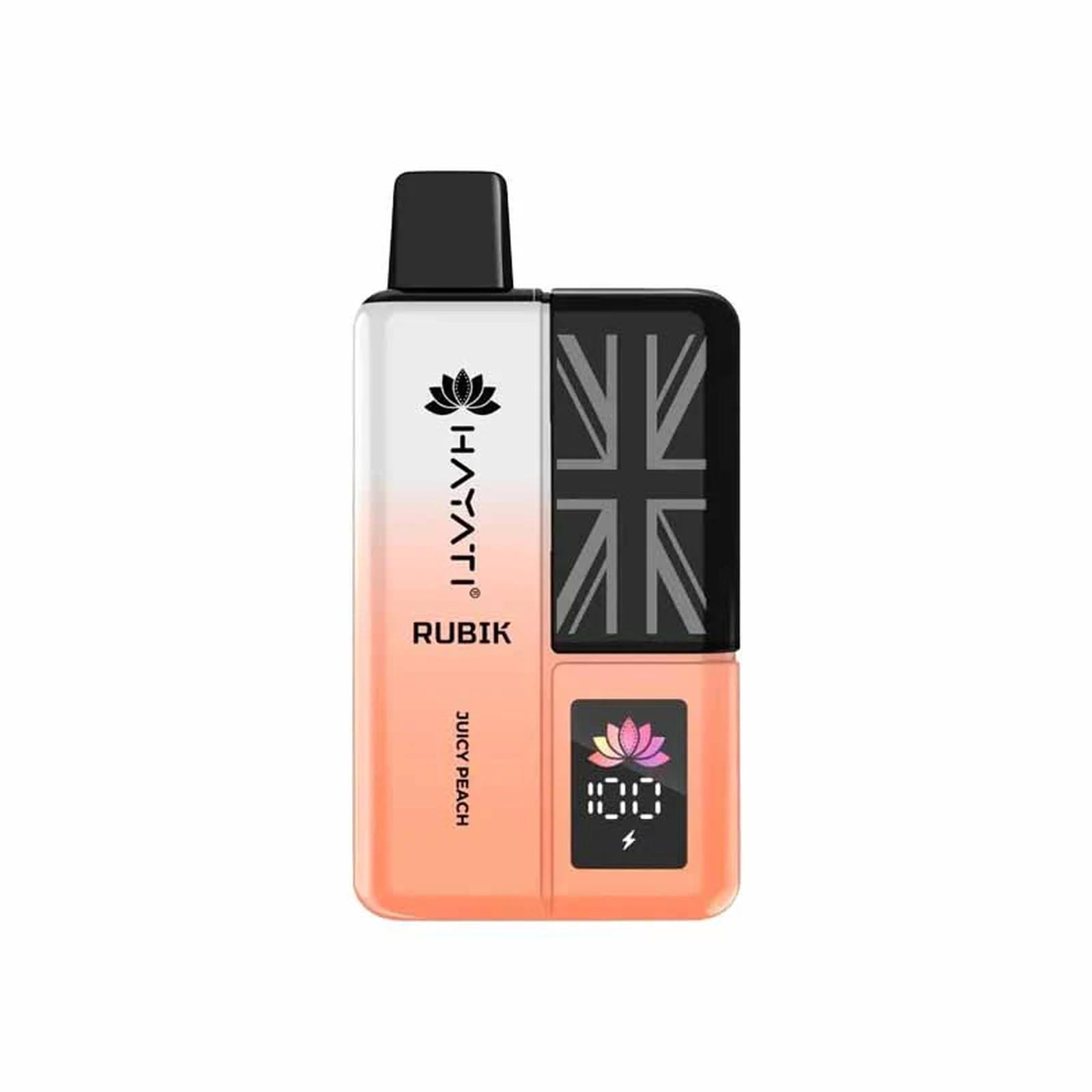 Hayati Rubik 7000 Puffs Prefilled Pod Vape Kit, Juicy Peach Flavour