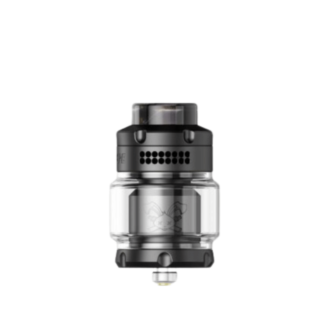 Hellvape Dead Rabbit 3 RTA 2024 Edition in matte black, featuring a sleek, compact design.