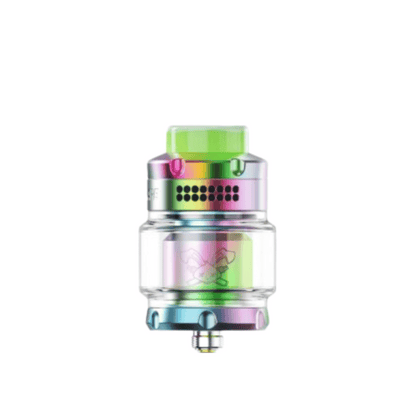 Hellvape Dead Rabbit 3 RTA 2024 Edition in rainbow finish, showcasing vibrant colours.
