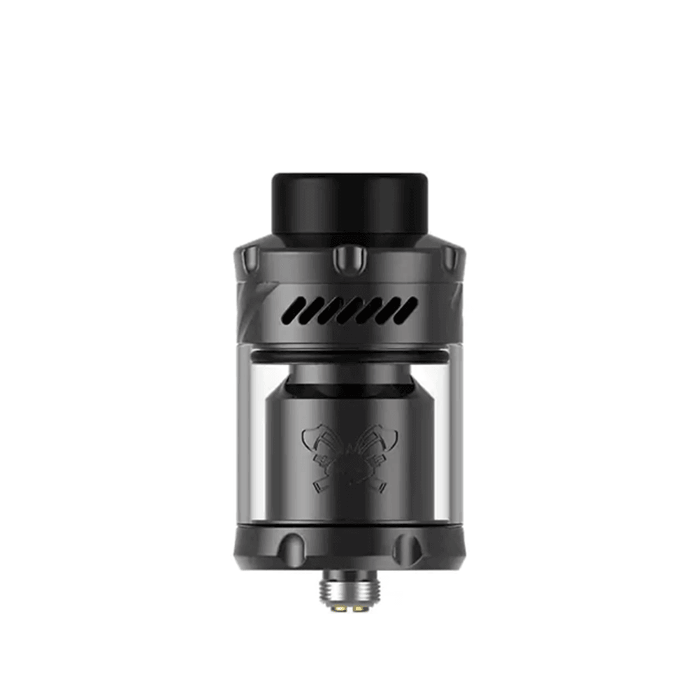 Hellvape Dead Rabbit 3 RTA vape tank in sleek black design.