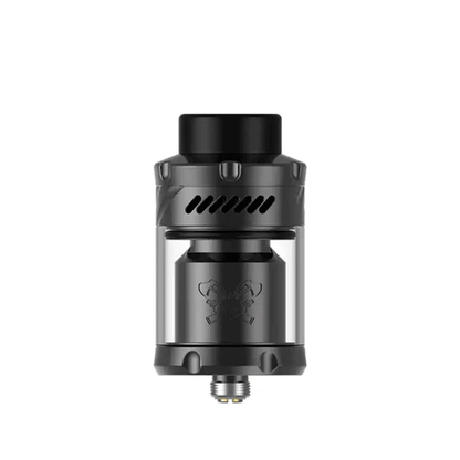 Hellvape Dead Rabbit 3 RTA vape tank in sleek black design.