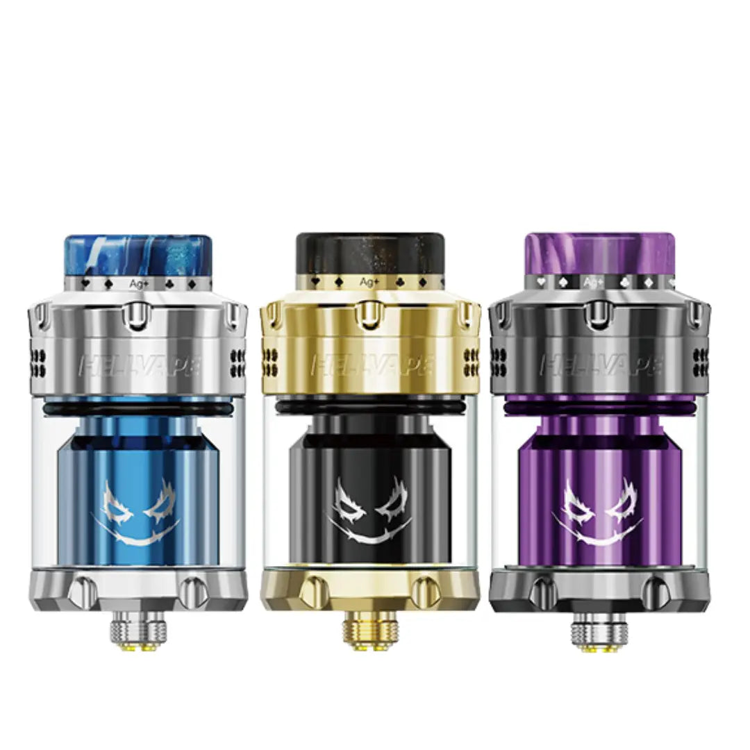 Hellvape Dead Rabbit 3 RTA J Edition in 3 different colours - Shiny Gold Black - Shiny Stainless Steel Blue - Shiny Gunmetal Purple