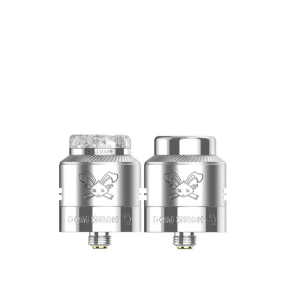 Hellvape Dead Rabbit 4 RDA in S.S Colour with AG + Resin and Stainless Steel Drip Tips