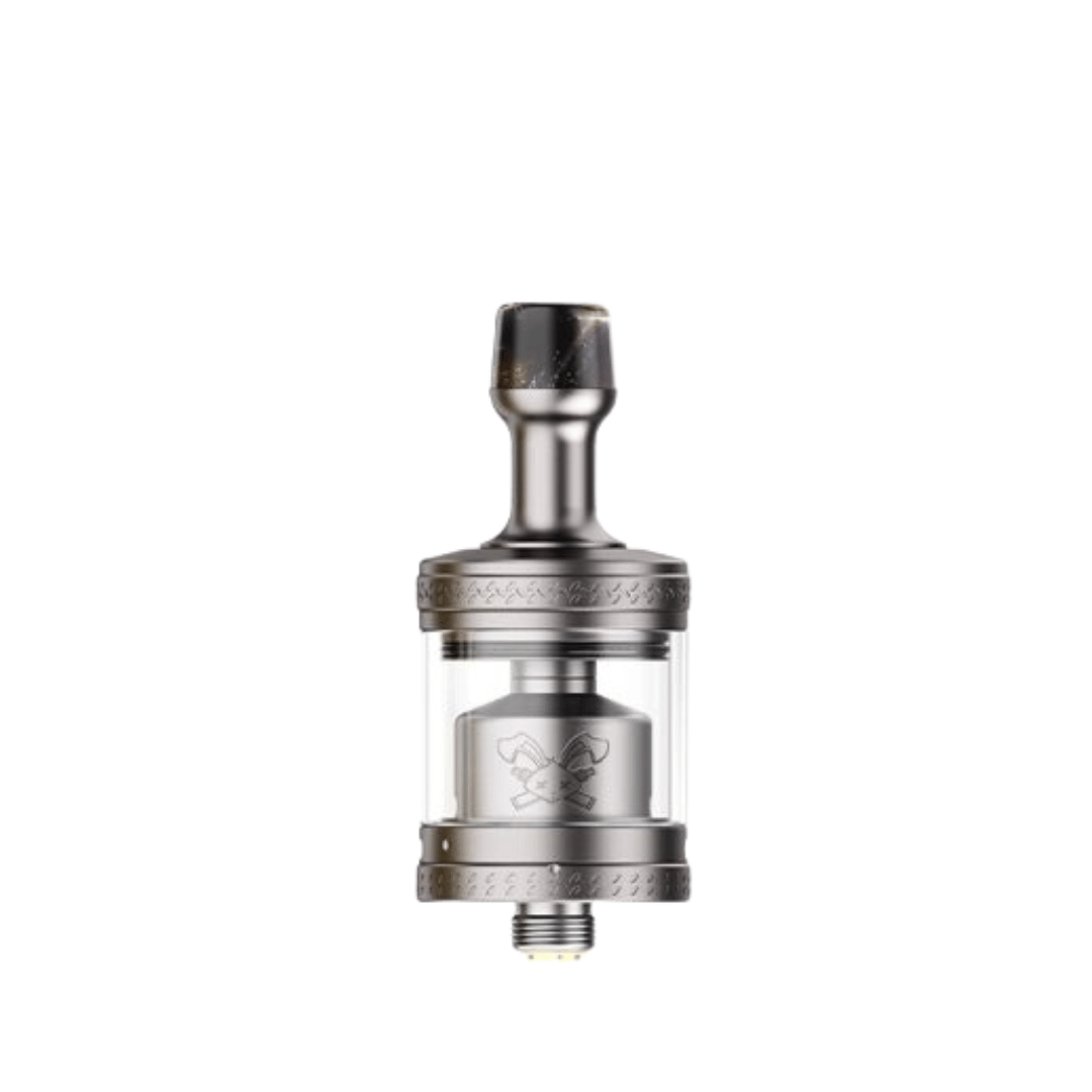 Hellvape Dead Rabbit MTL RTA V2 in gunmetal finish, featuring a sleek design.