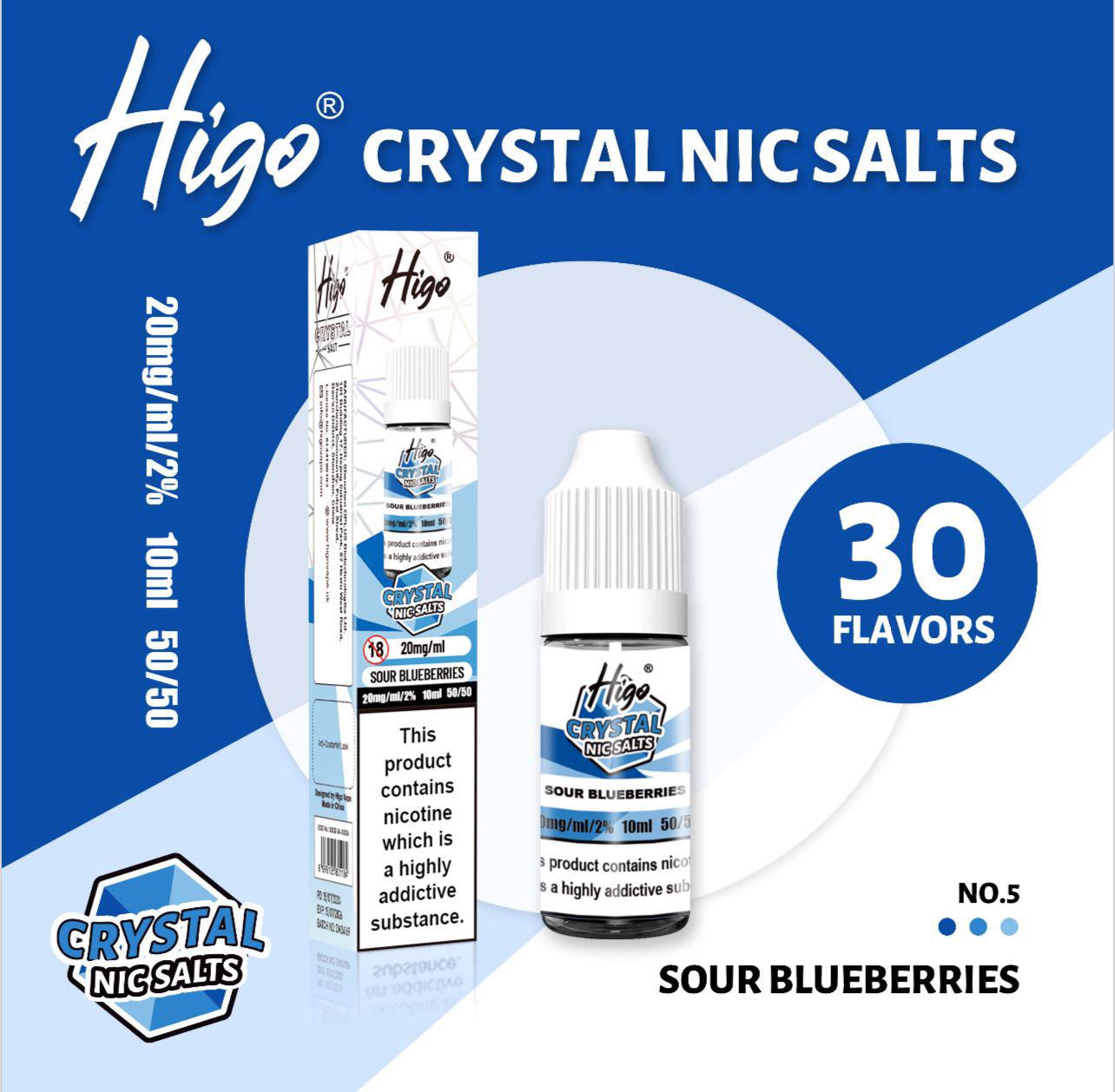 Higo Crystal Nic Salt 10ml E - Liquid Box of 10 - #Simbavapeswholesale#