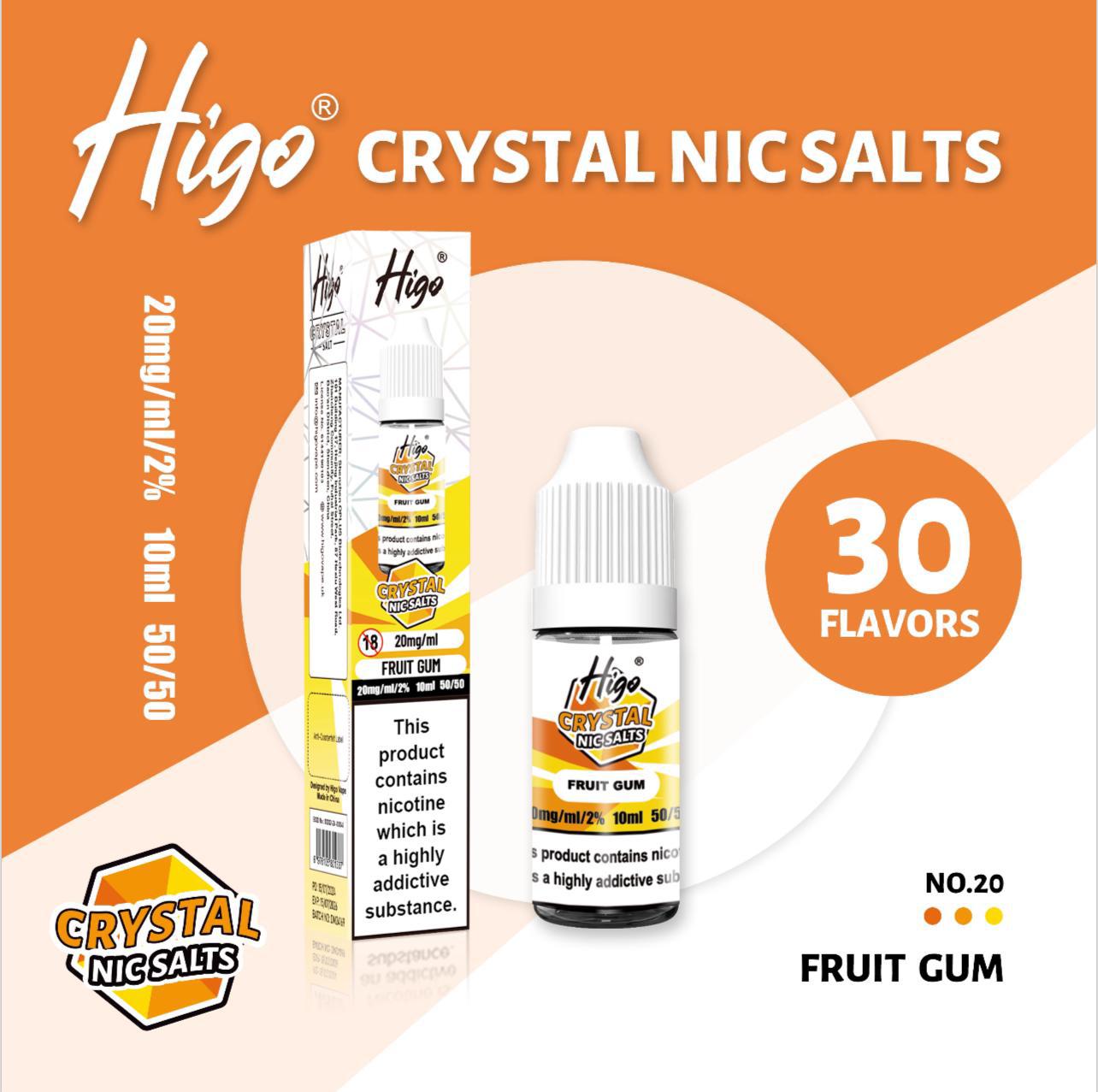 Higo Crystal Nic Salt 10ml E - Liquid Box of 10 - #Simbavapeswholesale#