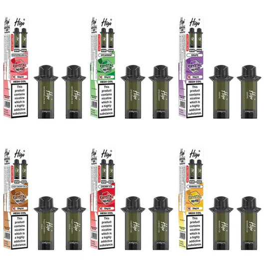 Higo Krystal Pro 600 Prefilled Pods Pack of 10 - Wholesale Price !