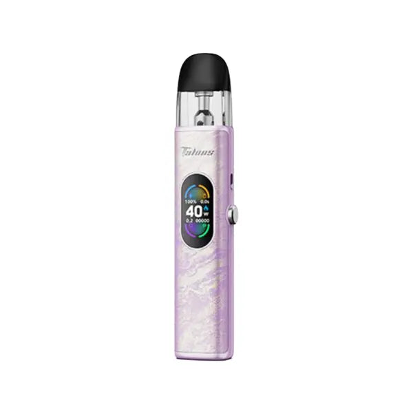 HorizonTech Talons 3 Pod Vape Kit in frosted purple with a digital display.